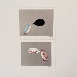 Art print set from Etsy artist Owl Nursery Decor 8.5x11 wall decor